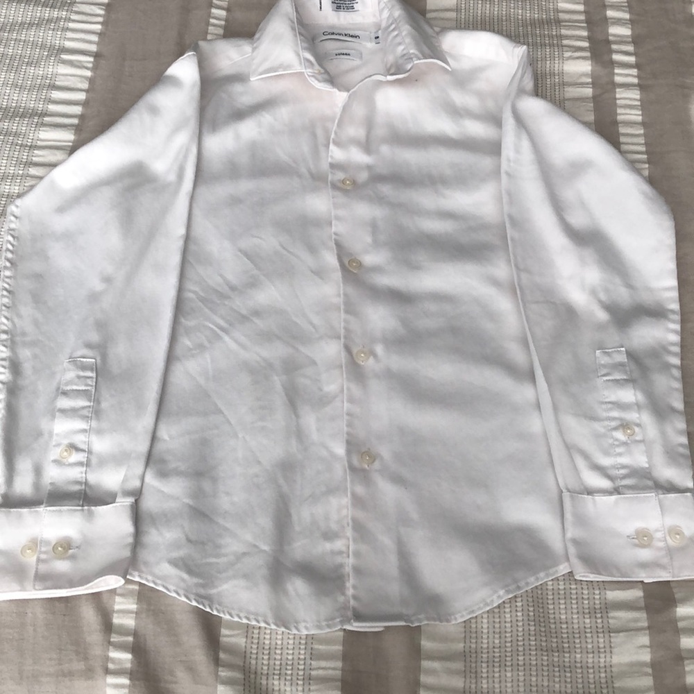 White button dress shirt